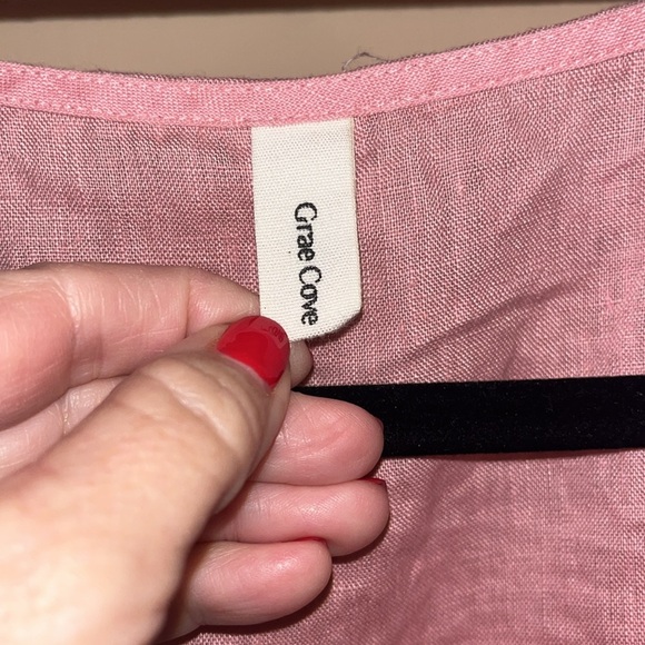 Grae Cove pink linen dress size XXL - Picture 5 of 11